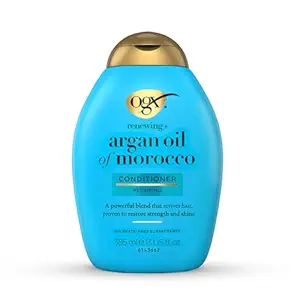 OGX Renewing + Argan Oil Of Morocco Hydrating Hair Conditioner, Cold-Pressed Argan Oil To Help Moisturize, Soften & Strengthen Hair, Paraben-Free With Sulfate-Free Surfactants, 385Ml,1 Count