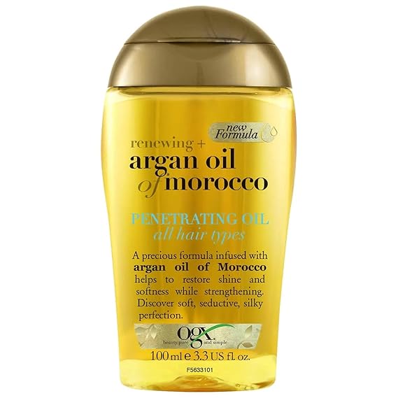 OGX Renewing + Argan Oil of Morocco Penetrating Hair Oil | Treatment, Moisturizing & Strengthening Silky Hair Oil for All Hair Types Paraben Sulfated Free Surfactants 100 ml