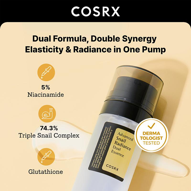 COSRX Advanced Snail Radiance Dual Essence(80ml) - Image 2