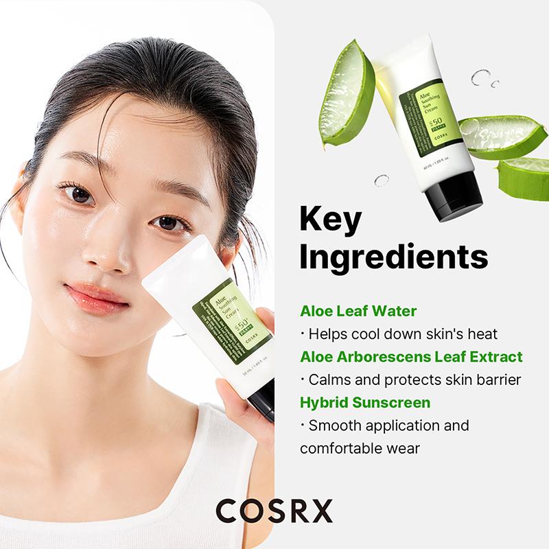 COSRX Aloe Soothing Sun Cream SPF 50+ PA+++(50ml) - Image 3