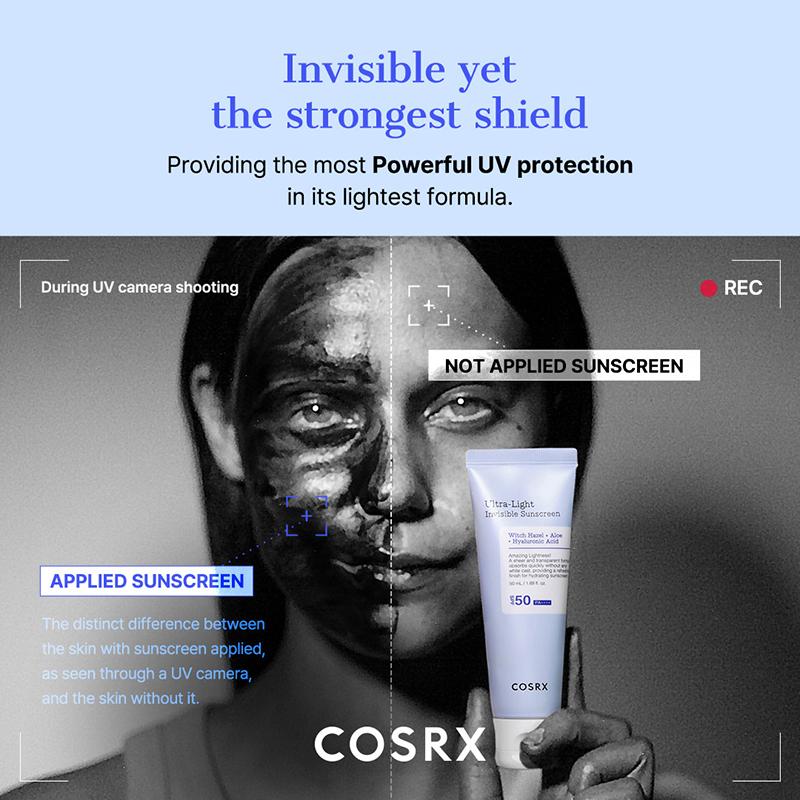 COSRX Ultra-Light Invisible Sunscreen SPF50 PA++++(50ml) - Image 4