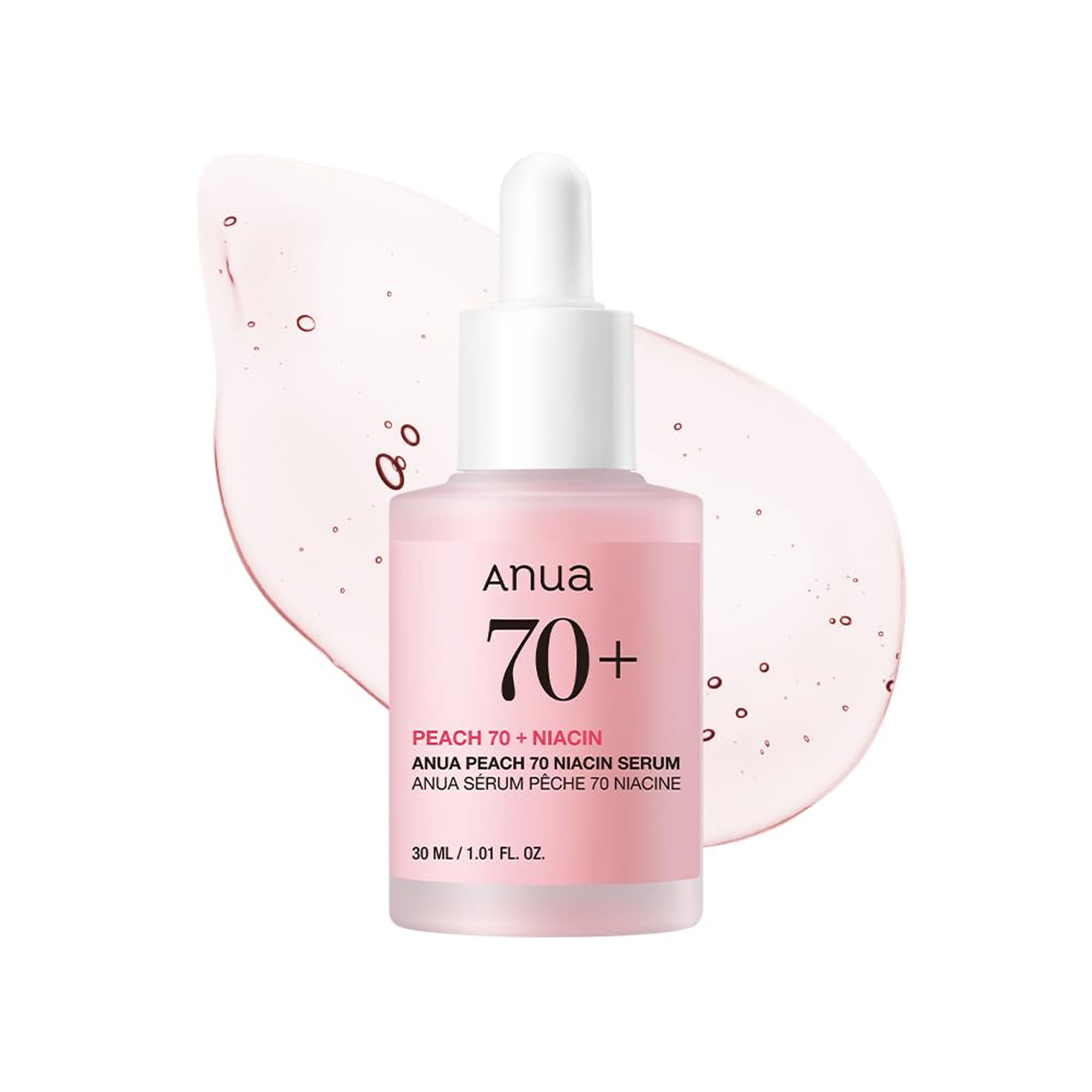 Anua Peach 70 Niacin Serum with 5% Niacinamide for Glass Skin, Brightens Skin & Minimizes Pores(30ml)