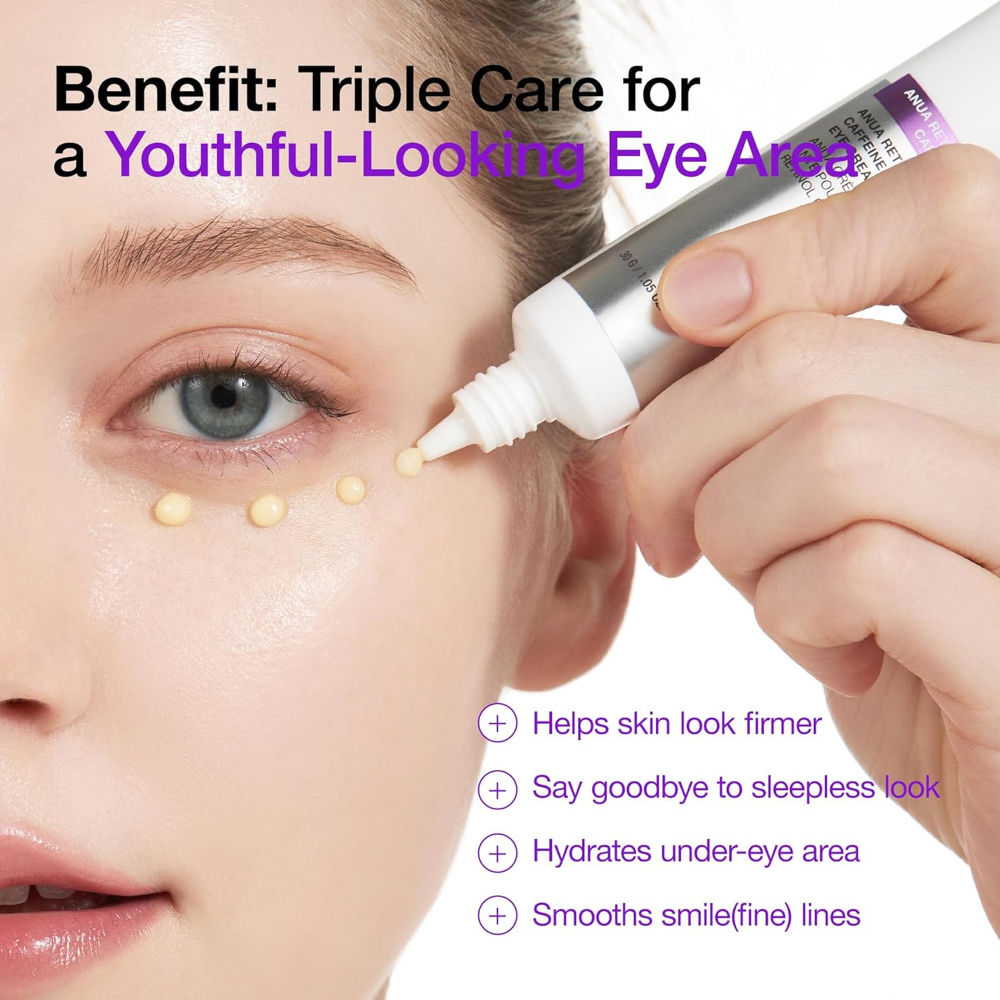 Anua Retinol 0.1 Caffeine Revitalizing Eye Cream(30g) - Image 4