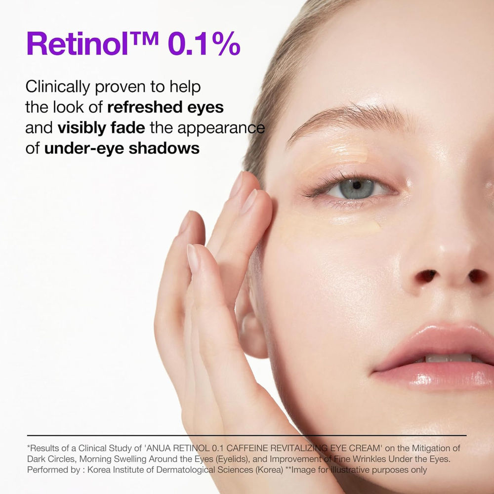 Anua Retinol 0.1 Caffeine Revitalizing Eye Cream(30g) - Image 5